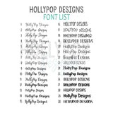 a printable font list for the holidays