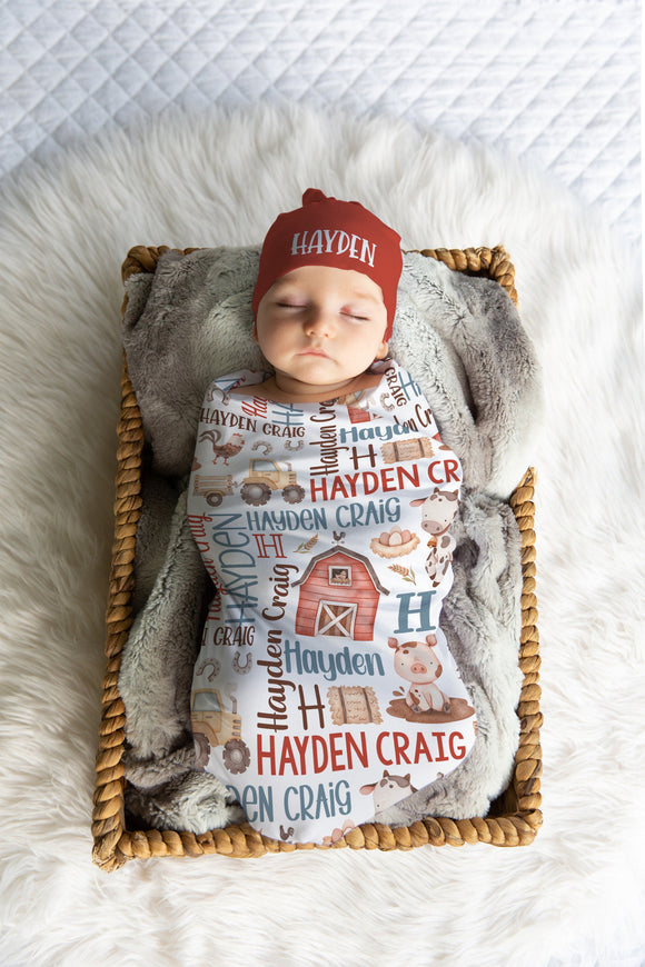 BABY BOY DRAGON Swaddle Blanket Baby Hat Newborn Baby Dragon Blanket Baby Custom Name Swaddle Set Dragon Baby Boy Gift Hospital Coming Home